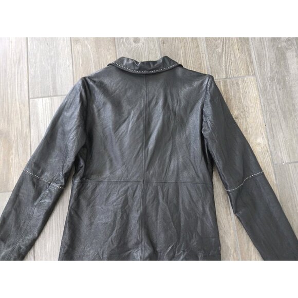 BT Limited Brown leather jacket With Stitches.Washed And Pressed. Size Medium - Picture 2 of 8